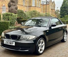 BMW SERIE 1 CABRIO BMW, 1 SERIES, CONVERTIBLE, 2010, MANUAL, 1995 (CC), 2 DOORS