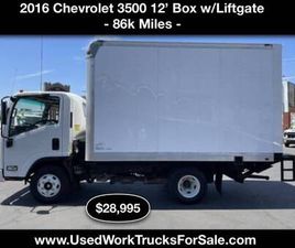 2016 CHEVROLET W3500 BOX VAN WORK TRUCK WITH LIFTGATE ISUZU NPR
