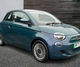 THIS 2023 FIAT 500E BOASTS AN EXCEPTIONALLY LOW MILEAGE OF JUST 7,882 MILES, MAKING IT A STANDOUT CHOICE FOR THOSE SEEKING A NEARLY NEW ELECTRIC VEHICLE. THIS P