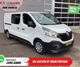 RENAULT TRAFIC CABINE RENAULT TRAFIC - 1.6 DCI 125 PK E6 L2 DC DUBBEL CABINE BPM VRIJ NL AUTO/ CAMERA/ CRUISE/ NAVI/ AIRCO/ TREKH