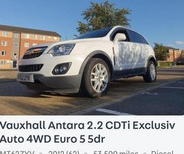 VAUXHALL ANTARA 2012 (62) 2.2 CDTI EXCLUSIV 5DR AUTO