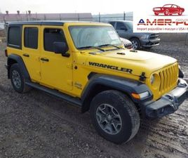 JEEP WRANGLER 2019R., UNLIMITED SPORT S, OD UBEZPIECZALNI 3.6 BENZYNA 285KM