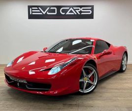 FERRARI 458 ITALIA FERRARI 458 ITALIA V8 4.5 570 CH BVA ORIGINE FRANCE / LIFT / ÉCUSSONS SCUDERIA / ROSSO CORSA
