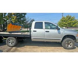 DODGE RAM 2500 2004 DODGE RAM 2500 SLT FLAT BED PICKUP TRUCK WITH PLOW