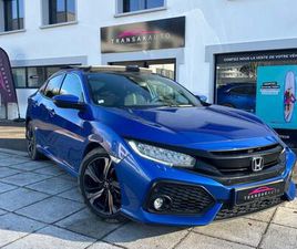 HONDA CIVIC 2018 1.0 I-VTEC 126 EXCLUSIVE TOIT OUVRANT / CARPLAY / SIEGES CHAUFFANTS / SUSPENSIONS PILOTÉES