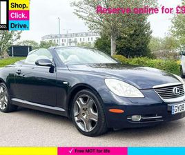 LEXUS SC 4.3 430 CONVERTIBLE 2DR PETROL AUTOMATIC (269 G/KM, 282 BHP) PETROL AUTOMATIC