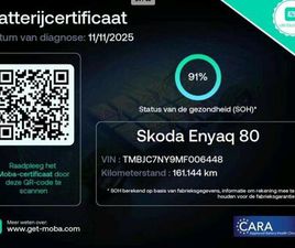 SKODA ENYAQ IV 80 SPORTLINE 91% SOH PANO|DODEHOEK|360CAM|MEMORY|