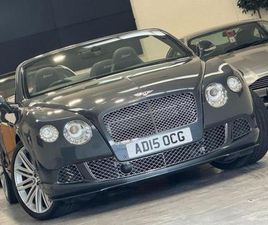 2015 BENTLEY CONTINENTAL 6.0 W12 GTC SPEED CONVERTIBLE 2DR PETROL AUTO 4WD EURO 5 (625 PS) CONVER...