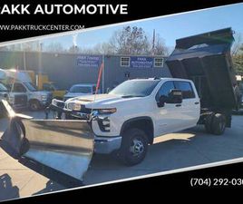 2022 CHEVROLET SILVERADO 3500 4X4 DUMP TRUCK FISHER SNOW PLOW V BLADE