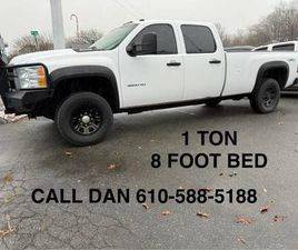 2013 CHEVY SILVERADO 3500 HD CREW 4X4 8 FOOT BED ONE OWNER TRUCK