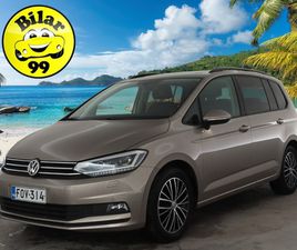 VOLKSWAGEN TOURAN HIGHLINE 1,6 TDI SCR 85 KW DSG * ACC / WEBASTO / LED / PANORAMA / NAHKAVERHOILU / KEYLESS * - HULLUT JOULUT 2,49% KORKOTARJOUS - KAHDET RENKAA