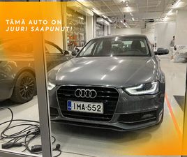 AUDI A4 SEDAN LAND OF QUATTRO EDITION 2,0 TFSI 165 KW QUATTRO ** WEBASTO / NAHKA-ALCANTARA / 1OM SUOMI-AUTO / VAKKARI **