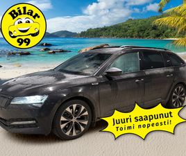 SKODA SUPERB COMBI 1,4 TSI PHEV SPORTLINE IV DSG AUTOM. / WEBASTO / KOUKKU / MATRIX-LED / 360 / CANTON / - HULLUT VÔLIPÔIVÔT 2,49% KORKOTARJOUS - MUISTIPENKKI /