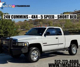 2002 DODGE RAM 2500 4X4 - MANUAL - 24V CUMMINS TURBO DIESEL - SHORT BED