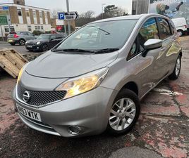 NISSAN NOTE 2013 (63) - 1.2 12V ACENTA PREMIUM HATCHBACK 5DR PETROL MANUAL EURO 5 (START/STOP) (80 PS)