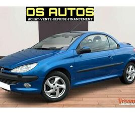 PEUGEOT 206CC CABRIOLET - BOITE AUTO - 1.6I 110CH (7 CV) - 16V QUIKSILVER - BLEU - 2002