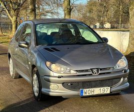 PEUGEOT 206 1.4 X-LINE EURO 4, SVENSKSÅLD, NY BESIKTIGAD 2027-03