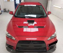 2009 (09) MITSUBISHI LANCER 2.0T EVO X GSR FQ-300 SST 4WD. IN RALLY RED METALLIC WITH BLACK LEATHER. 74K FSH ENGINE MODS,470BHP