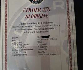 ALFA ROMEO GIULIA GT JUNIOR GT JUNIOR 1300