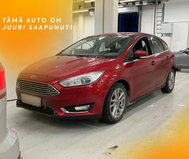 FORD FOCUS 1,0 ECOBOOST 125 HV START/STOP M6 TITANIUM ** 2OM SUOMI-AUTO / VETOKOUKKU / VAKKARI / LOHKOLÄMMITIN + SP / KEYLESSGO **