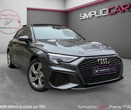 AUDI A3 SPORTBACK 40 TFSIE 204 S TRONIC 6 S LINE / TOIT OUVRANT / CAMÉRA DE RECUL / GARANTIE 12 MOIS