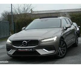 VOLVO V60 T6 V60 T6 INSCRIPTION HYBRIDE RECHARGEABLE GEARTRONIC AWD 340CH CUIR SPORT CHAUFFANT/TOIT OUVRANT/GPS EUROPE/CAMÉRA DE RECUL/CARPLAY/FULL LED/RÉGULATEUR/ATTELAGE/1