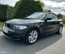 BMW SÉRIE 1 (E88) 120D CABRIOLET 2.0D 177 CV / NOIR, BVA, GPS, CUIR