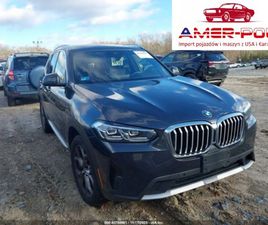 BMW X3 XDRIVE 30I BMW X3 XDRIVE30I 2022, 2.0L R-4 252KM, 4X4, OD UBEZPIECZALNI 2.0 BENZYNA