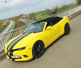 CHEVROLET CAMARO CABRIO RS CHEVROLET CAMARO RS BUMBLEBEE 2014 CABRIO GELB ALUFELGEN DACH