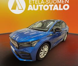 SKODA ENYAQ COUPE RS SKODA ENYAQ COUPE 80X 4X4 RS IV *NAHKAT, LASIKATTO, ACC, TAKUU VOIMASSA, RACE BLUE, CRYSTAL FACE, MATRIX-LED, KAHDET RENKAAT, YMS.*