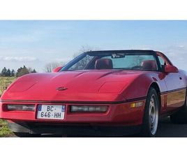 CORVETTE C4 1990 CHEVROLET CORVETTE ROUGE MANUEL CONDUITE À GAUCHE IN...