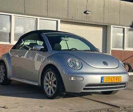 VOLKSWAGEN NEW BEETLE CABRIOLET VOLKSWAGEN NEW BEETLE CABRIOLET - 2.0 HIGHLINE SPORTVELGEN, DUBBELE SPORTUITLAAT, WINDSCHERM, AIRCO, CARKIT, APK 23-09-2026, PARKEERSENSO