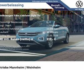VOLKSWAGEN T-ROC CABRIOLET VOLKSWAGEN T-ROC CABRIOLET STYLE1.0 TSI KLIMA ALU LED DAB