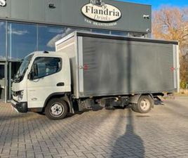 MITSUBISHI FUSO ② MITSUBISHI FUSO CANTER 3C15 3400 BLANC AVEC BÂCHE GRISE — CAMIONNETTES & UTILITAIRES — 2EMEMAIN
