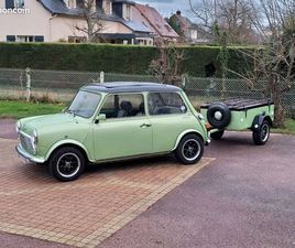 AUSTIN MINI 1988 – EXCELLENT ÉTAT + REMORQUE BAGAGÈRE SARIS