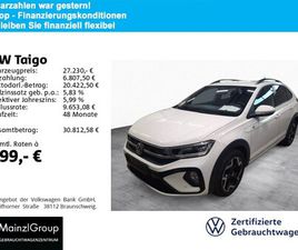 TAIGO 1.5 TSI DSG R-LINE AHK MATRIX ACC NAVI SHZ