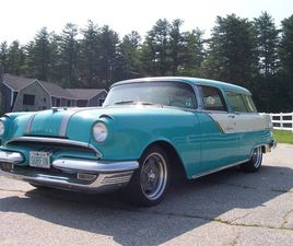 1955 PONTIAC SAFARI POWER DISC BRAKES, 17” WHEELS, TURQUOISE/BEIGE, RUST-FREE