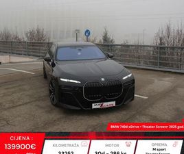 BMW 740XDRIVE•DOSTUPNO ODMAH•EXECUTIVE LOUNGE•THEATER SCREEN•PDV•NEW 7, 2025 GOD.