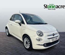 FIAT 500 2017 FIAT 500 1.2 LOUNGE 3DR HATCHBACK PETROL MANUAL