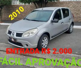RENAULT SANDERO RENAULT 2010 ENTR. R$ 2.000 FÁCIL APROVAÇÃO