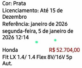 HONDA FIT LX 1.4/ 1.4 FLEX 8V/16V 5P AUT.