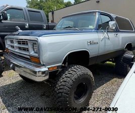 DODGE RAMCHARGER 1987 DODGE RAMCHARGER 150 LIFTED 4X4 SUV PROJECT
