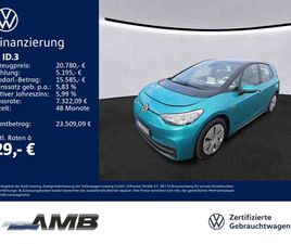 VOLKSWAGEN ID.3 ID.3 PURE AHK/LED/ACC/NAVI/SITZHZG/LEDERLENKRAD
