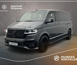 VOLKSWAGEN TRANSPORTER CARAVELLE DUBBEL CABINE 2.0 TDI 204PK DSG 4MOTION | ABT | 20 | LEDER | ZWARTE HEMEL | CARBON STUUR | ELEC. SCHUIFDEUREN | STANDKACHEL