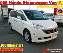 HONDA STEPWGN 2006 HONDA STEPWAGON VAN 4WD W/DUAL SLIDING DOOR 87,000 KM