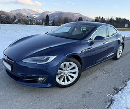 TESLA MODEL S 100D GEPFLEGT, GARANTIE, BLAU/BEIGE, MWST.