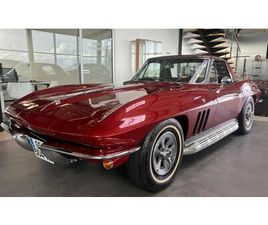 1965 CHEVROLET CORVETTE ROUGE FONCÉ MANUEL, 4 VITESSES CO...