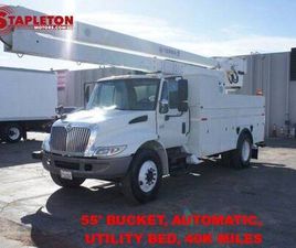 2007 INTERNATIONAL 4300 55' BUCKET, AUTOMATIC, UTILITY BED, LOW MILES