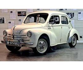 1960 RENAULT 4CV BLANC MANUEL, 3 VITESSES CONDUITE À GAUC...