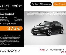 AUDI A3 SPORTBACK 40 TFSIE SONOS*RFK*AHK*LED*VIRTUAL